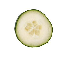 Slice of cucumber isolated on a white background