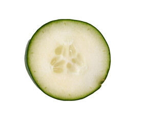  Slice of cucumber isolated on a white background