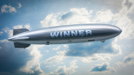 Naklejka premium Street Sign to Winner