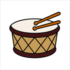 Drum Icon Symbol On white Background. Vector illustration Barrel Element In Trendy Style. eps 10