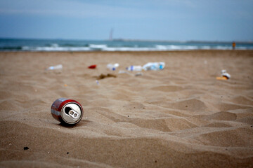 pollution sur la plage