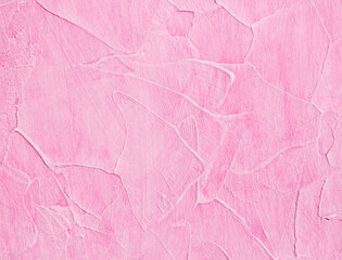 Plaster texture, abstract pink plastered wall. Abstract background
