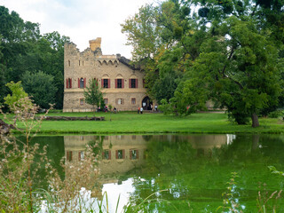Obraz premium Januv hrad is romantic ruined castle in Lednice Valtice region