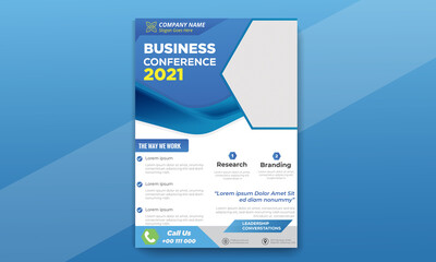 Modern Business  flyer design / brochure design template / annual report /book cover / corporate identity template. Graphic design layout with unique graphic elements and space for photo background