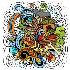 Figi cartoon vector doodle illustration