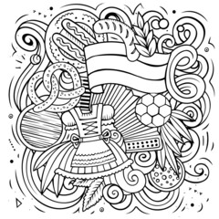 Germany cartoon vector doodle illustration