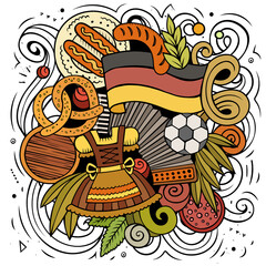 Germany cartoon vector doodle illustration