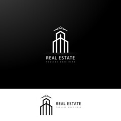 Logo Template Real Estate, Apartment, Condo, House, Rental, Business. Brand, Branding, Logotype, Company, Corporate, Identity. Clean, Modern And Elegant Style Design.