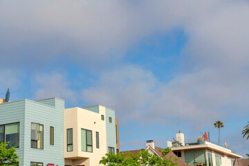 Fototapeta na wymiar Residential buildings with different designs at La Jolla, California