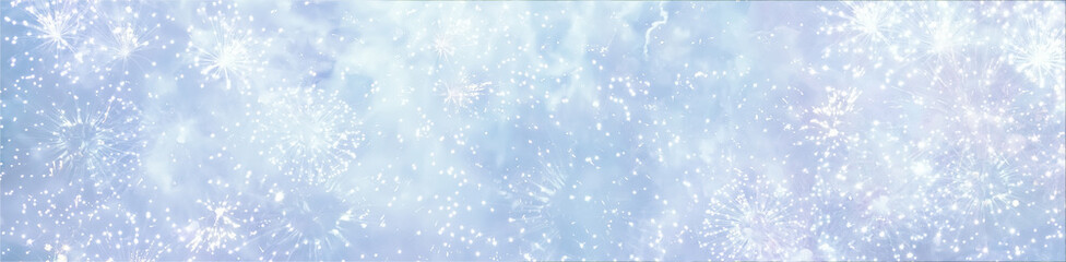 Panoramic light blue Holiday header Background