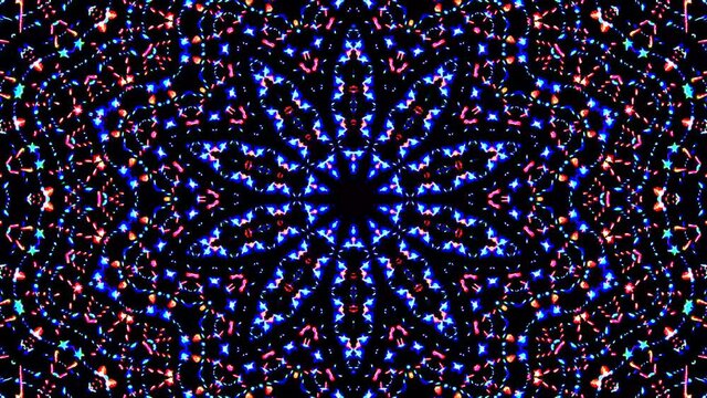 background Bright abstract light streaks set in full color kaleidoscope