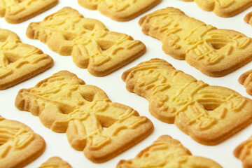 Weihnachten mit Spekulatius auf weissem Hintergrund