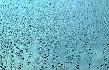 Water drops on glass