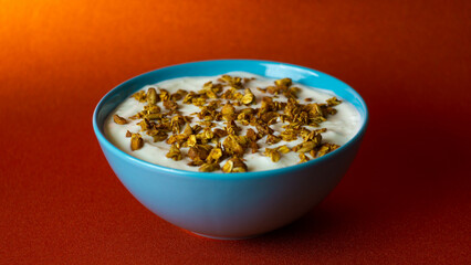 bowl of granola and yogurt