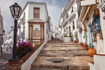 Fototapeta na wymiar FrigiFrigiliana, traditional town on the Malaga coast, Spain