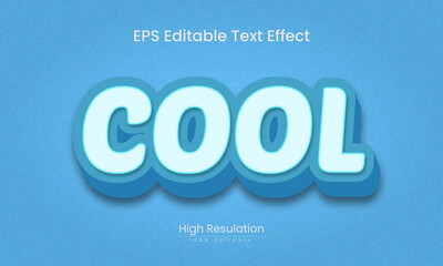 Cool 3d text effect editable vector file 