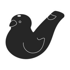 Whistle vector icon.Black vector icon isolated on white background whistle.