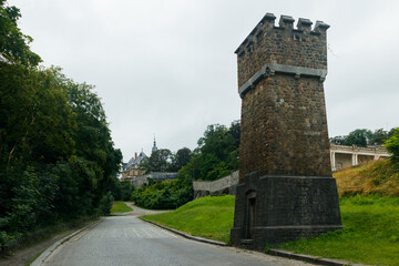 Medieval watchtower in citadel of Namur, Belgium