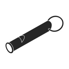 Whistle vector icon.Black vector icon isolated on white background whistle.