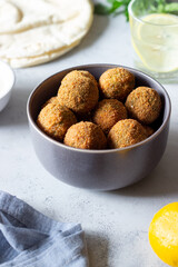 Fresh chickpea falafel. Healthy eating. Vegetarian food.