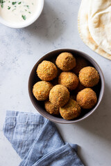 Fresh chickpea falafel. Healthy eating. Vegetarian food.