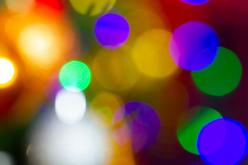 Christmas background. Beautiful colorful wallpaper. Best decoration on blurred Christmas tree....