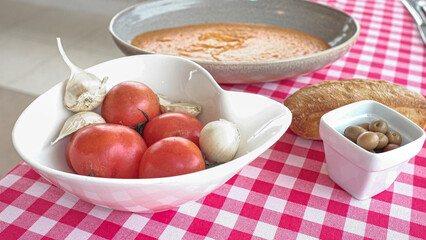 Gazpacho or salmorejo, azzecho food recipe