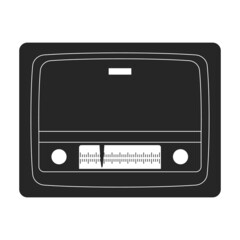 Fototapeta premium Radio vector icon.Black vector icon isolated on white background radio.