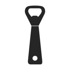 Bottle opener vector black icon. Vector illustration corkscrew on white background. Isolated black illustration icon of bottle opener .