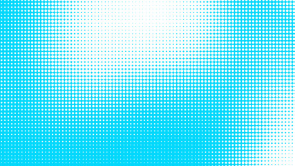 Dots halftone white blue color pattern gradient texture with technology digital background. Dots pop art comics with summer background.