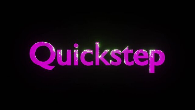 3D Quickstep Tanz Schriftzug