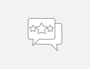 Feedback, rating, star icon. Vector illustration. Flat design.