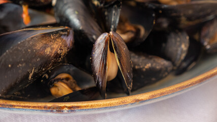 mussels on a plate