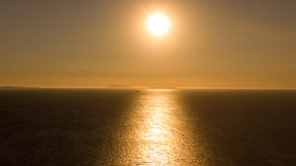 sunset over the sea