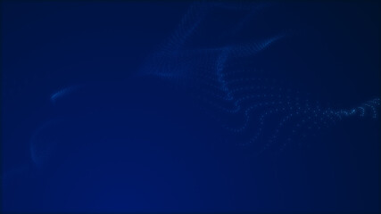 Abstract dot white blue wave gradient texture technology background.