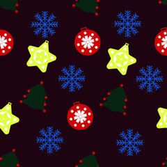 Vector Cristmas seamless patten. For use of design a wallpaper, packing paper etc