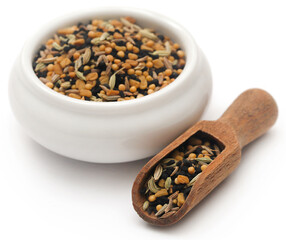 Mixed spices named as pach foron masala