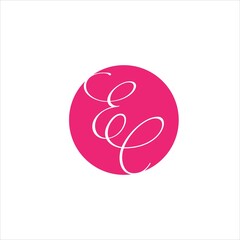 initials e c logo vector template