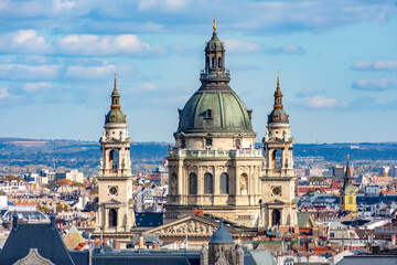 Fototapeta na wymiar St. Stephen's basilica dome in Budapest, Hungary