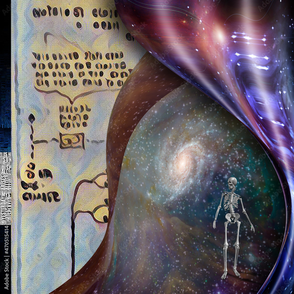 Canvas Prints skeleton in space