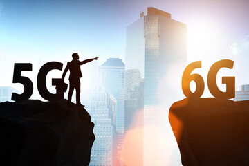 Concept of moving from 5g technology to 6g