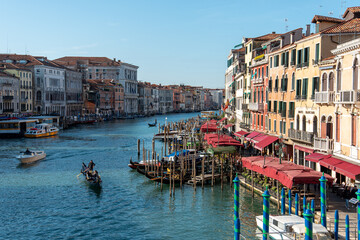 Fototapeta na wymiar Canal Grande from Rialto Bridge in Venice