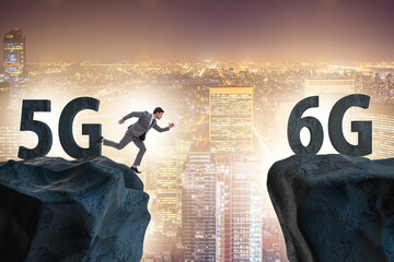 Concept of moving from 5g technology to 6g