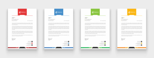 Clean and simple corporate company business letterhead template
