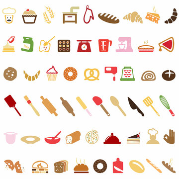 Bread. Various bakery pastry products