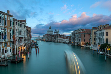 Fototapeta premium View on Canal Grande from Ponte dell' Accademia in the Morning, Venice