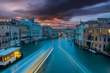 View on Canal Grande from Ponte dell' Accademia in the Morning, Venice