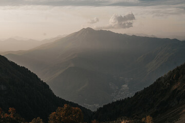 Obraz premium Sunset in the mountains