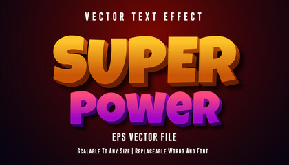 Editable text effect super style