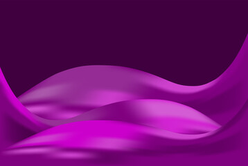 Abstract modern dark purple background with fluid luminous Velvet Violet and pink waves. Innovation technology concept. Luxury royal beauty backdrop. Geometric modern digital wallpaper. Copy space.